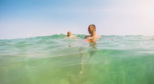 Attractive Young Couple on Tropical Beach