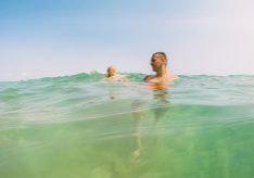 Attractive Young Couple on Tropical Beach